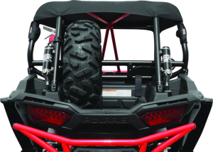 Polaris RZR XP Spare Tire Carrier - DragonFire Racing - Steel construction, Bed Mount - Black - `14-`22